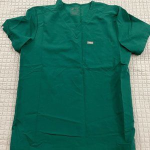 FIGS men's Hunter Green Leon™ - Two-Pocket Scrub Top - L / Hunter Green